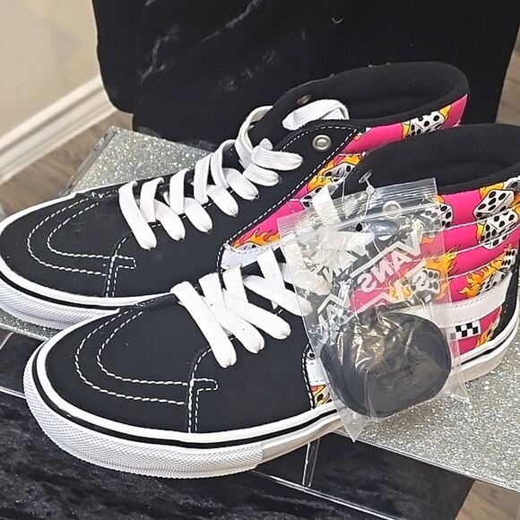 Vans Skate Sk8 Hi Shoes- Fuschia Fedora - Picture 5 of 8